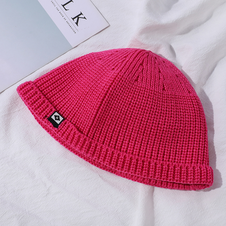 Knitted Beanie Hat For Men Warm Winter Hat Casual Style Solid Colour_voghion.com