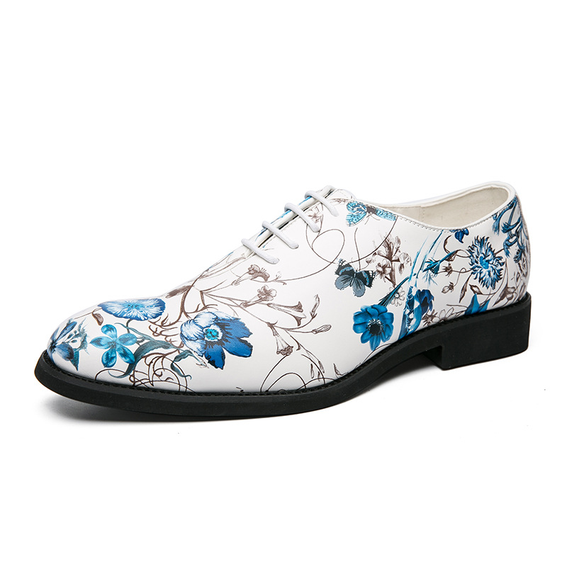 Cross-border 48 tallas grandes primavera y otoño nuevo estilo chino negocios casual tallas grandes zapatos de cuero blanco zapatos de cuero casuales para hombres