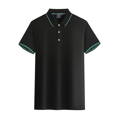 Custom High-End Polo Shirt LOGO Silk Cotton Employee T-Shirt Short Sleeve Summer Uniform Workwear Wholesale Manufacturer