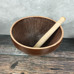 旧式の土陶の鉢の家庭用の特大のお茶の鉢のレストランで唐辛子の鉢をすります。