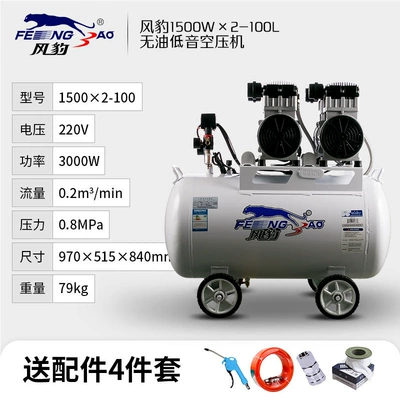 Compressor Pneumatic High-Pressure Small – Hava kompressorları - oil-free-1500x2-100220v-100l-3000w