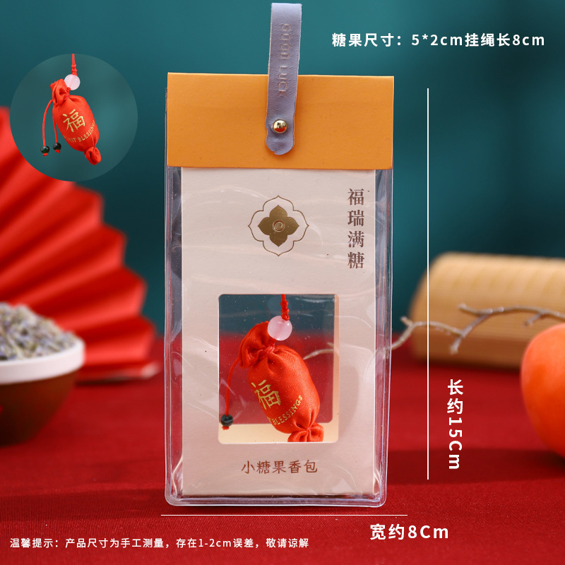 Persimmon Ruyi caramelo conejo bolsita Persimmon bolsita bendición portátil mini bolsita adornos regalo colgante