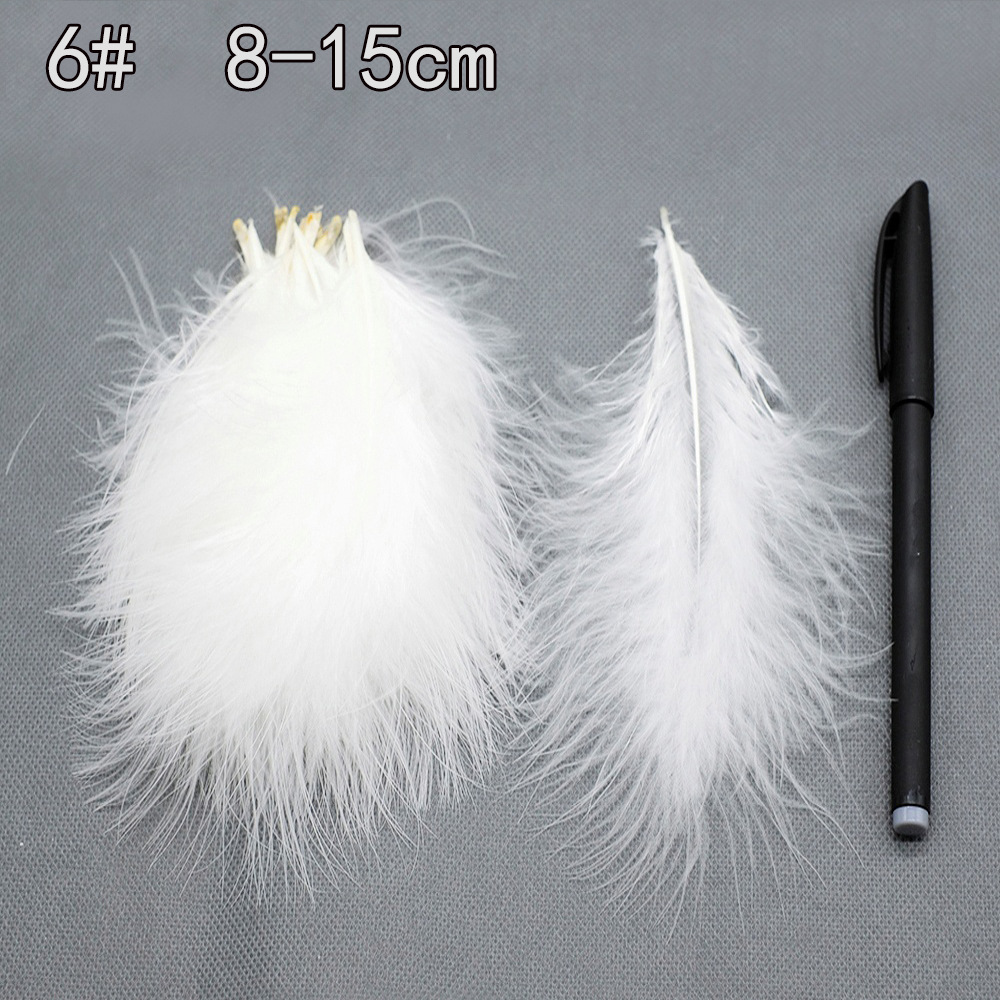 Colección de productos de plumas blancas al por mayor Accesorios de ropa de plumas hechos a mano de bricolaje Accesorios de plumas de ganso Material de plumas de pavo