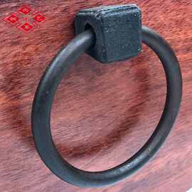 仿具配件古典门拉手铸铁方头大门铁门环中式铜配件兽头把