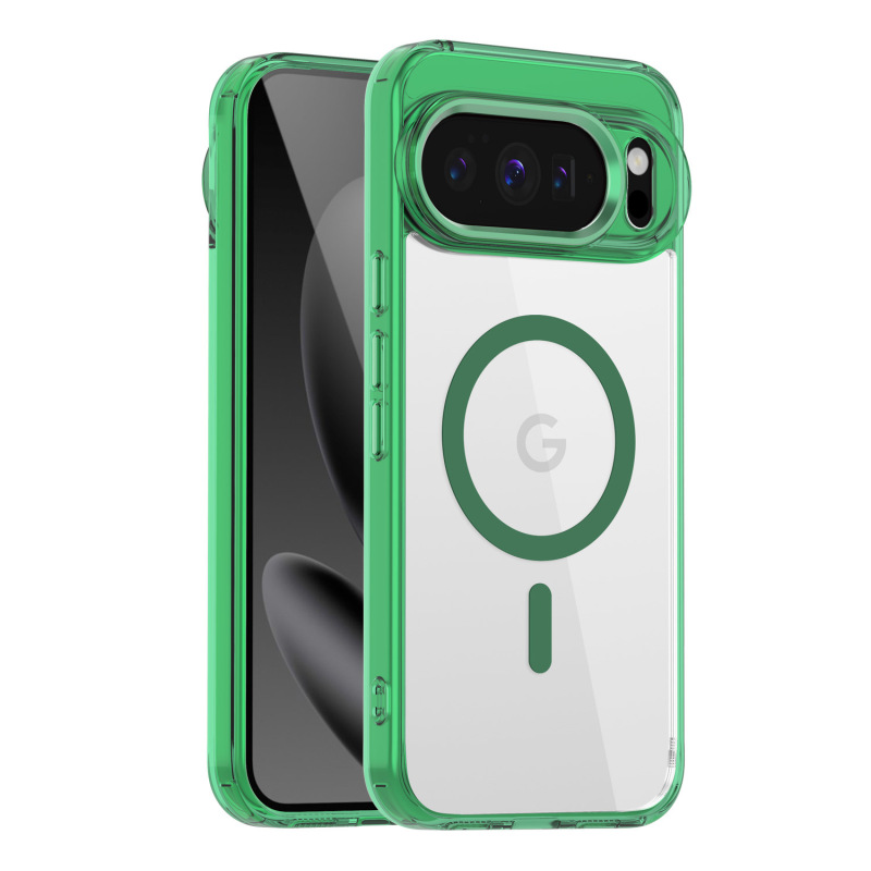 Google Pixel 10 アイスカラー磁気吸着スマホケース ワイヤレス充電対応 Pixel 9a 透明耐衝撃保護ケース|undefined