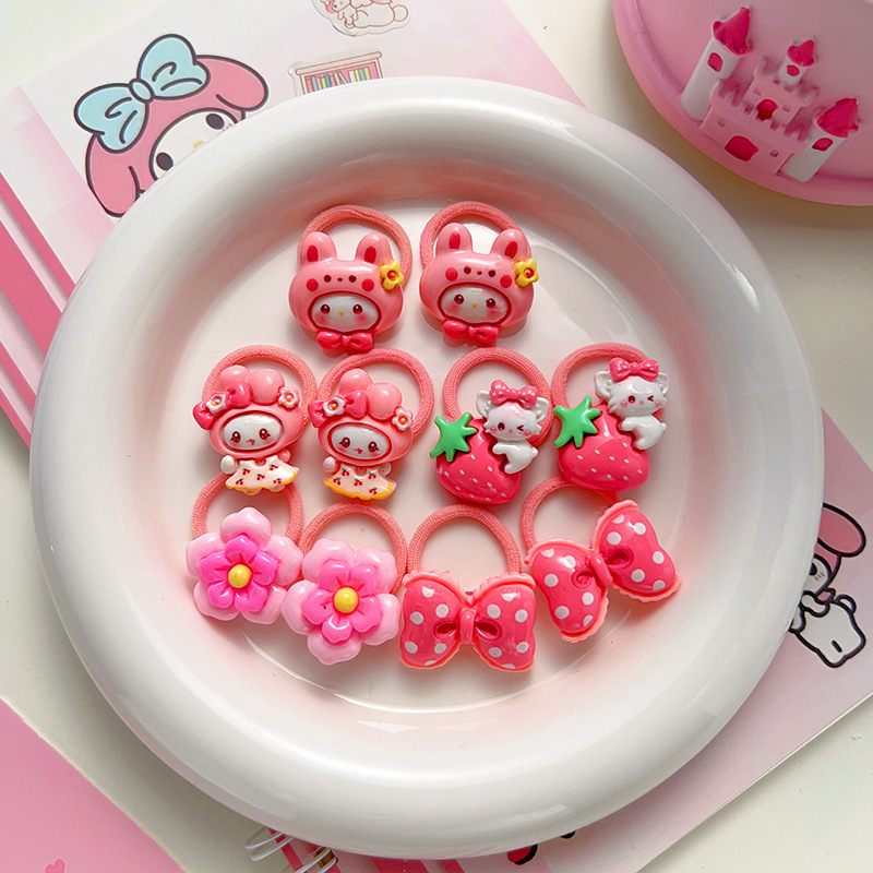 Anillo de cabello para niños Kulomi niñas bebés Sanli Anillo de cabello para dedo niñas de alta elasticidad no lesionar banda de goma