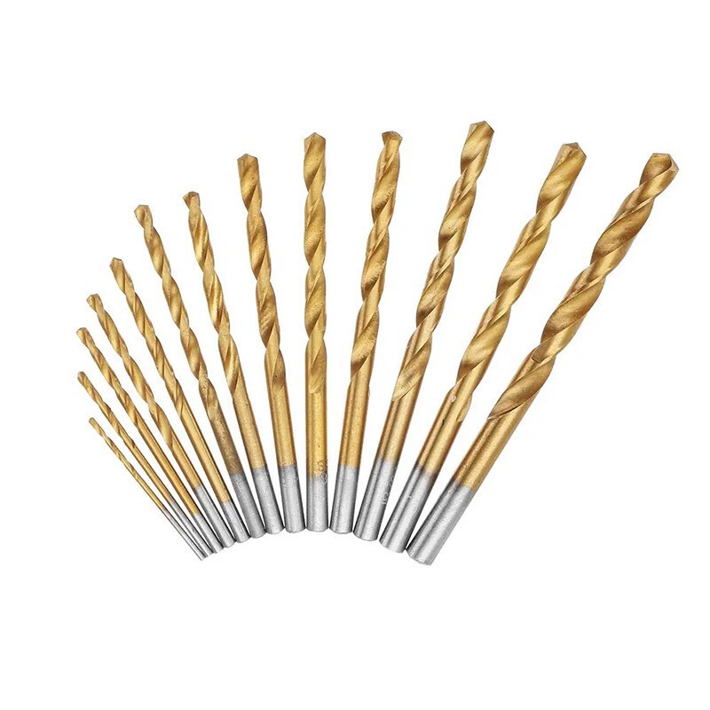 高速度鋼 13pc チタンメッキ木材プラスチック特殊ツイストドリル電動ドライバーヘッド電動バッチドリルフラワーパンチドリル|undefined