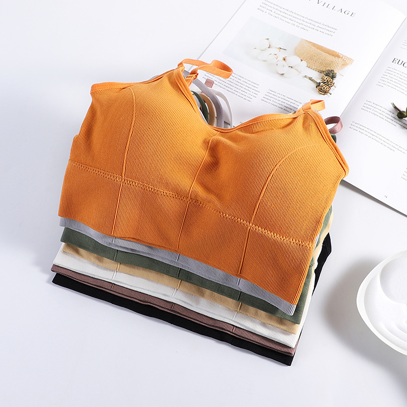 646 celebridad de internet popular grande U belleza espalda camisola almohadilla en el pecho de las mujeres anti-exposición desgaste exterior sujetador tubo superior mujeres