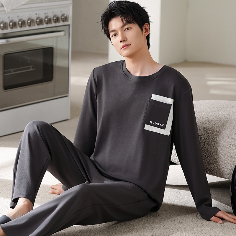 Y72006 순면 남성용 라운드넥 긴소매