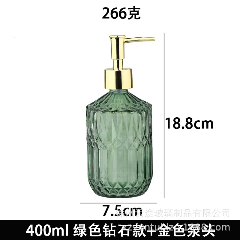 Dispensador de Jabón Líquido de Vidrio a Presión para Baño image 12