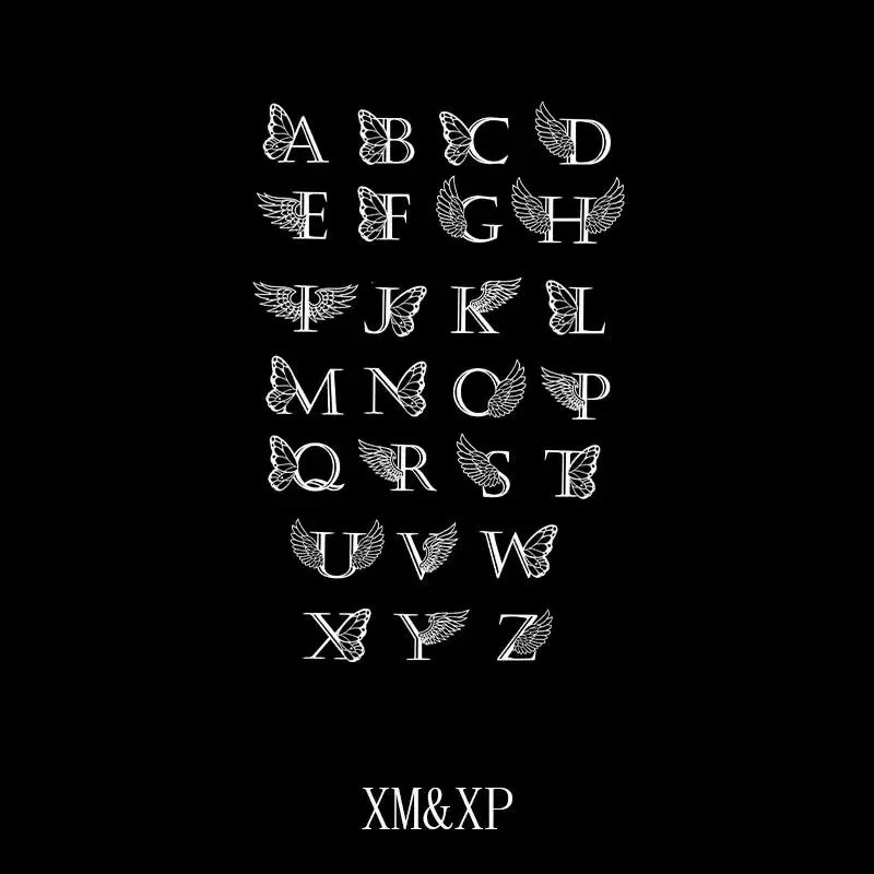 XM&XP 蝶文字ハーフアームハーブタトゥーステッカー防水女性長期持続男性半永久模擬タトゥージュース|undefined