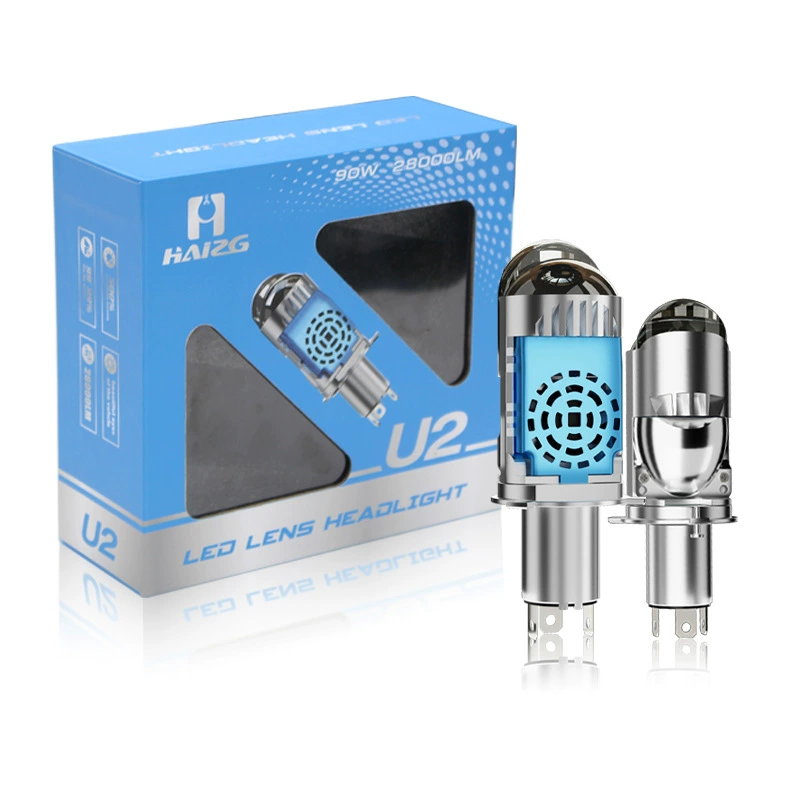 Новые трансграничные горячие продажи U2 автомобильная светодиодная фара двойная световая линза H4 дальний и ближний свет модифицированные автомобильные светодиодные фары