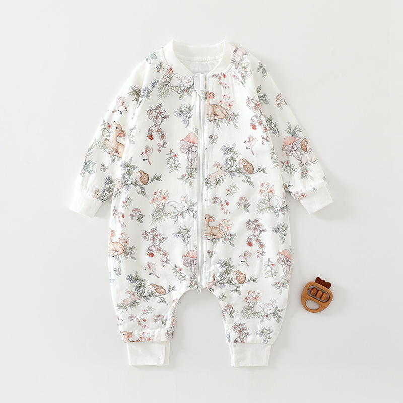 Baby Sleeping Bag Spring and Summer Thin Baby Gauze Pajamas Air-conditioning Room Anti-kick Quilt Artifact Children's Leg-split Sleeping Bag Four Seasons