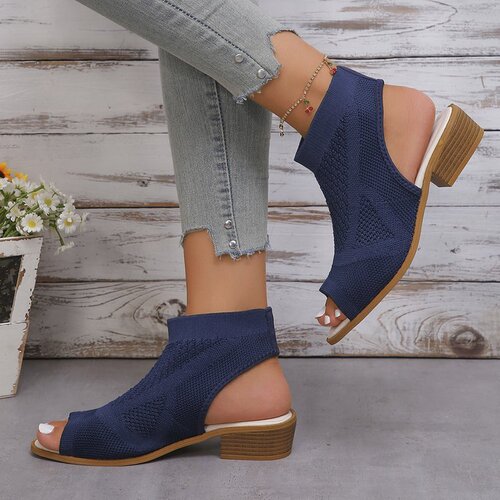Eurasian fly-knit air-cooled women's breathable lace-up fish-mouth sandals 43