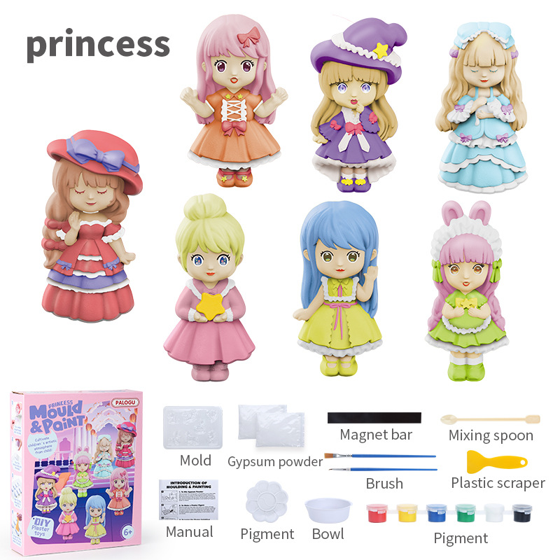 DIY Гипсовая живопись краска (девушка)