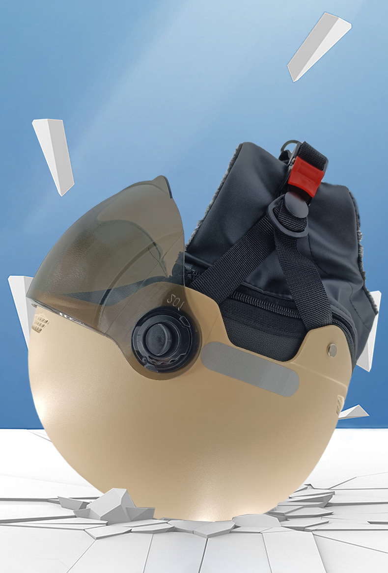 New National Standard 3C Certified Helmet for Electric Vehicles, Men's and Women's Warm Autumn and Winter Helmet, Motorcycle Anti-Impact Safety Helmet 2022