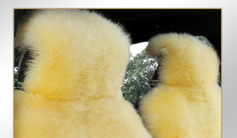 Wool Car Seat Cushion with Integrated Fur and Backrest Cover, Winter Warm and Thickened Australian Sheepskin Car Seat Cover