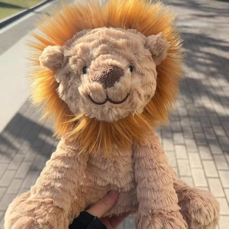 国産ジェリーキャットニップ社のジェリーぬいぐるみギフト、波状の毛並みが立ったライオンのぬいぐるみ|undefined