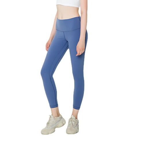  Yoga Pants Women's Spring and Summer Outerwear High-waisted Hip-Lifting Seamless Nude Pants Cropped Pants Sports Tight Fitness Pants