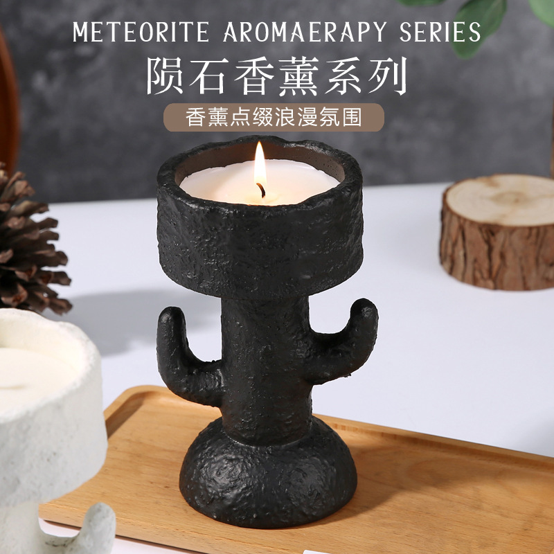 亚马逊爆款水泥无火香薰蜡烛容器空杯 创意烛台小红书diy种草神器|undefined