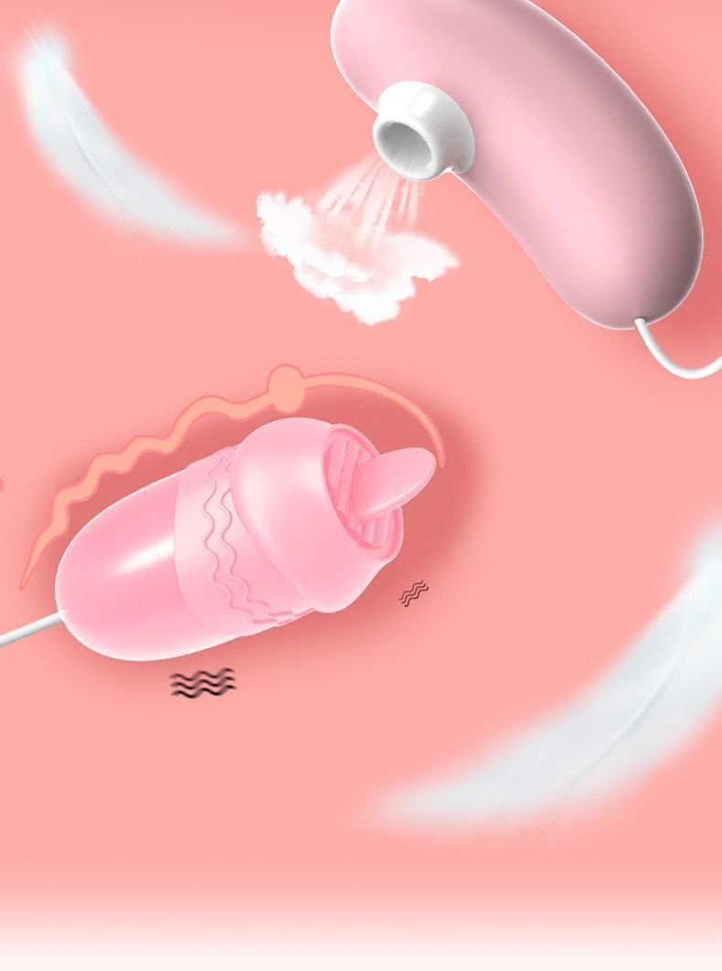 Lai Le Dou Dou Egg Sucking Teasing Dual Vibration USB Rechargeable Female Massager — detail image 18