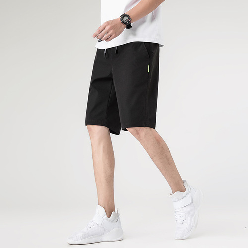 Foreign trade cross-border youth trendy shorts men's solid color five-point casual pants 2024 summer sports beach pants