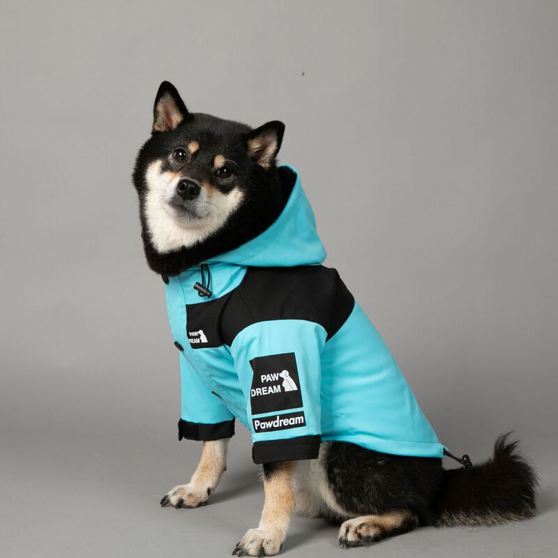 Paw Dream Trendy Windproof and Rainproof North Face Dog Raincoat for Large Dogs Dog Pet Jacket