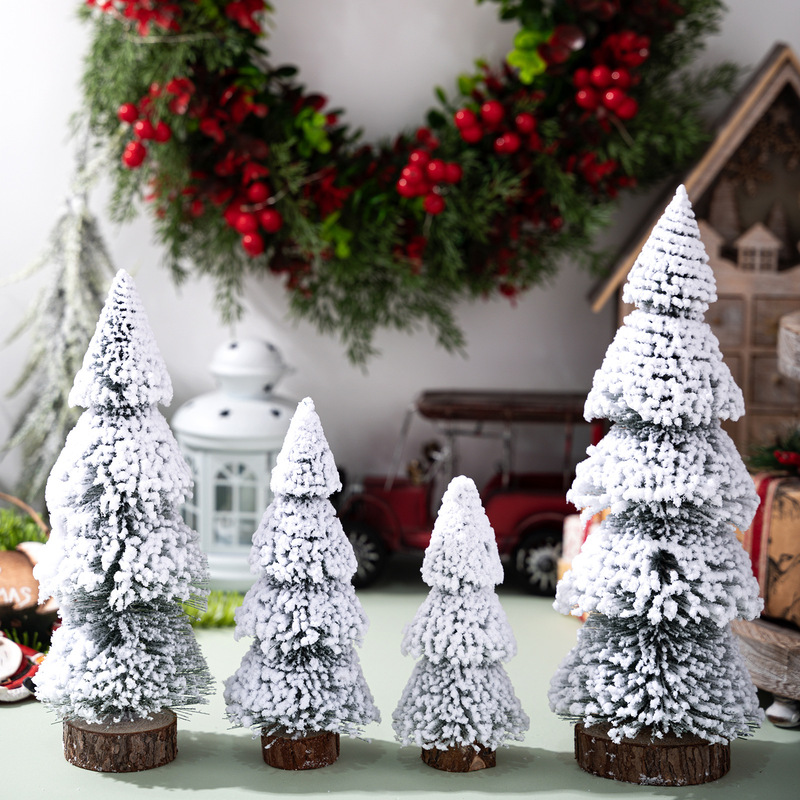 Haobei クリスマスシーン装飾用品杉ミニクリスマスツリーデスクトップ装飾品小さな杉の木クリスマスツリー|undefined