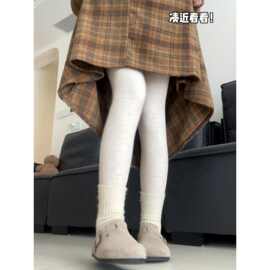 仅用于产品展示勿拍-奶白色打底裤女显瘦加绒连裤袜加厚保暖外穿