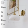 Golden white lampshade, sconce