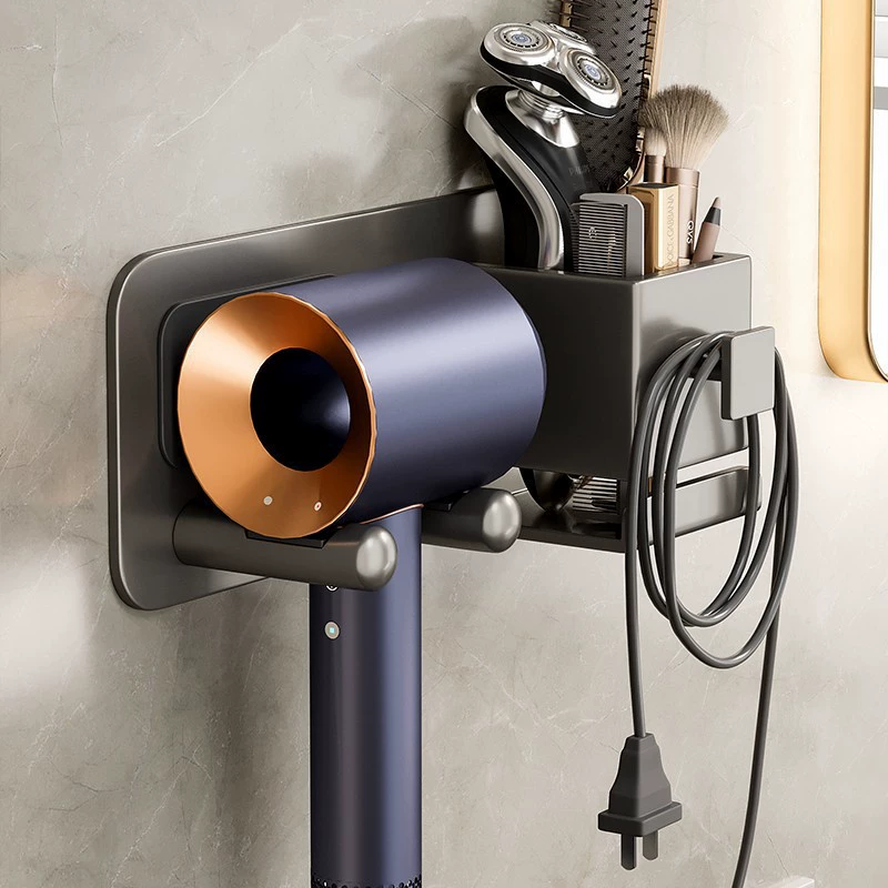 Подставка для фена Dyson без сверления, настенный держатель для ванной, полка для хранения фена, крепление для вентиляционного шланга
