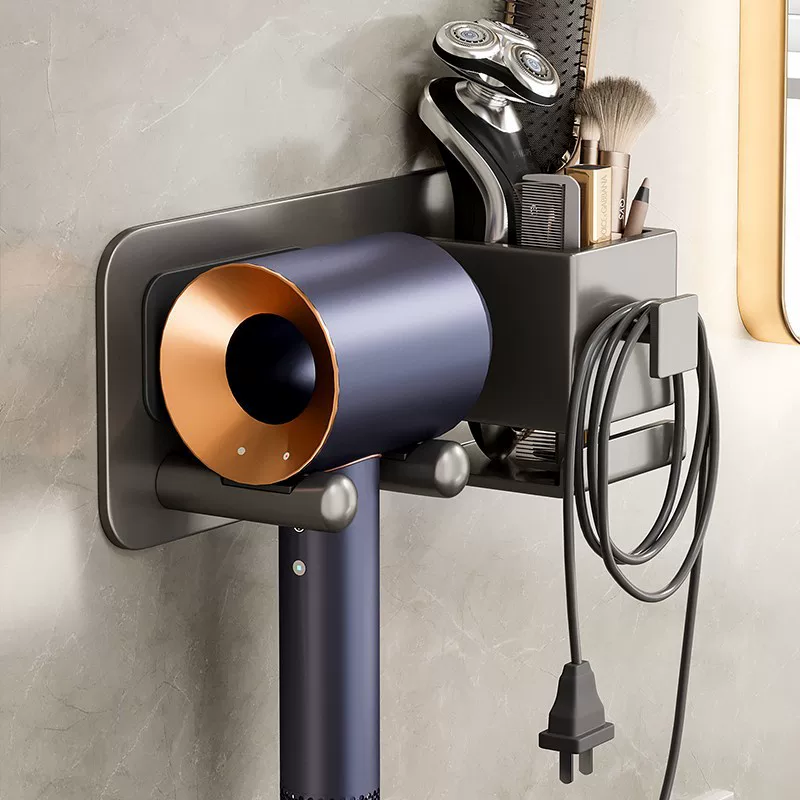 Подставка для фена Dyson без сверления, настенный держатель для ванной, полка для хранения фена, крепление для вентиляционного шланга