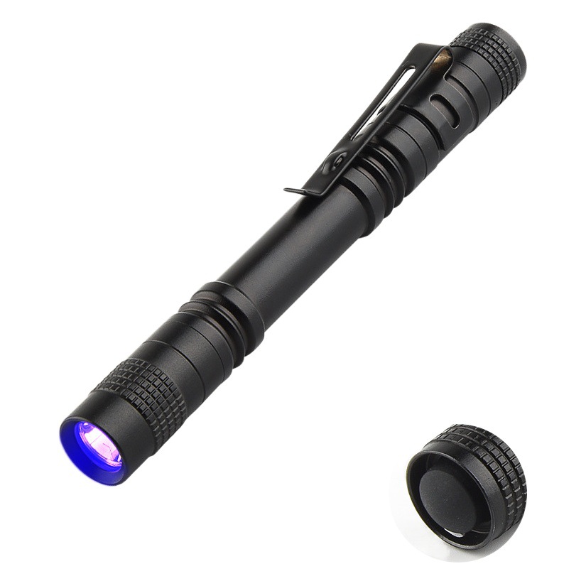 Mini linterna transfronteriza aleación de aluminio pluma clip lámpara hogar linterna AAA al aire libre linterna de luz fuerte al por mayor