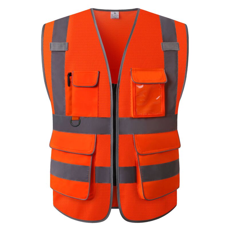 Reflective Vest Multi-Pocket Reflective Clothing Construction Site Construction Safety Reflective Vest Road Traffic Duty Wholesale