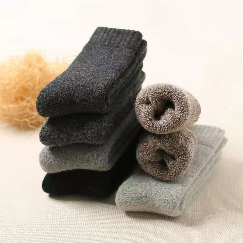 minus 40 degree socks men's 30% wool socks winter men's cashmere socks thick line fluffy thick socks crew