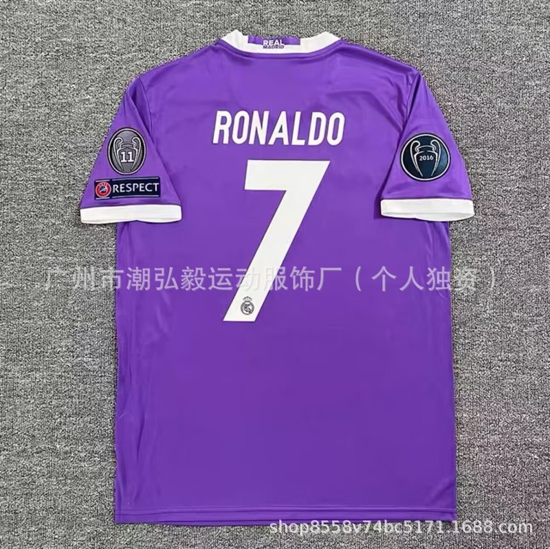 卸売レトロレアルマドリードジャージセット No. 7 ロナウドバルセロナメッシ AC22 カカサントスレッドマントサッカーユニフォーム|undefined