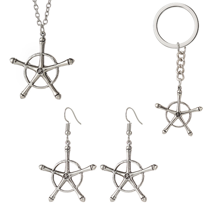 Cross-border animation death but Shi Shitian rain dragon weapon necklace silver ridge fox bird pendant jewelry factory outlet