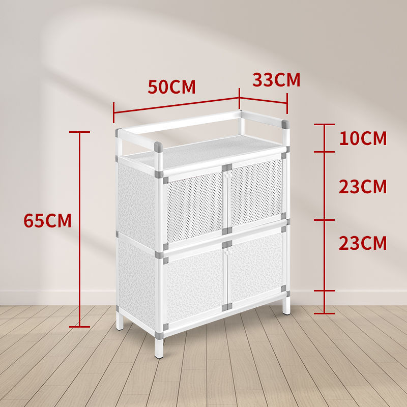 armario de comedor de aleación de aluminio simple armario de cubierta pequeño armario de alquiler armario de almacenamiento armario de cocina doméstico armario de almacenamiento multicapa