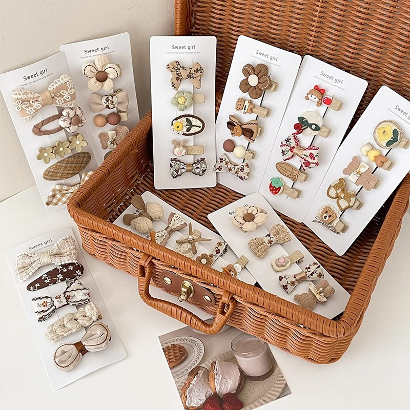 Las horquillas de color café para bebés no dañan el sudor, las pinzas para el cabello, los niños, los lindos clips, los sombreros, las mujeres 2025, las nuevas horquillas al por mayor