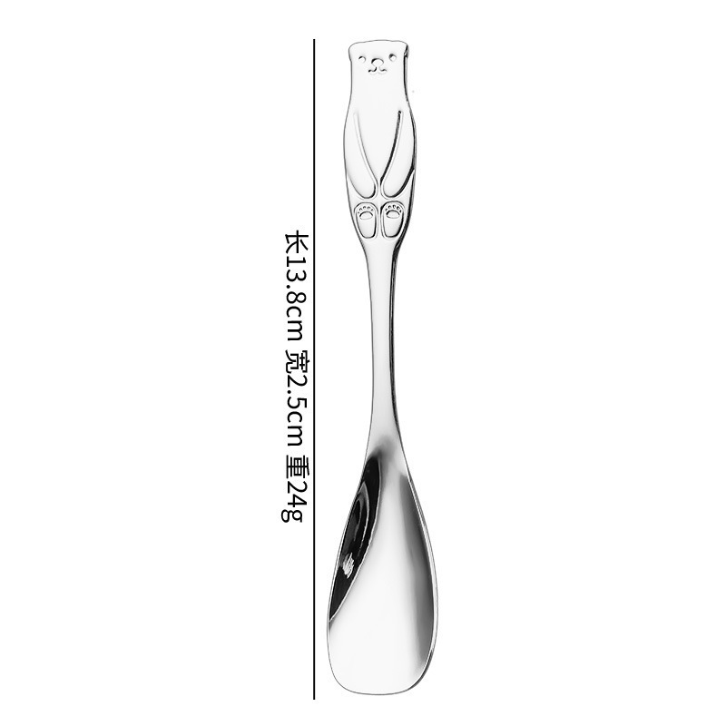 304不锈钢创意企鹅冰淇淋可爱雪糕冰激凌甜品北极熊勺儿童咖啡勺|undefined