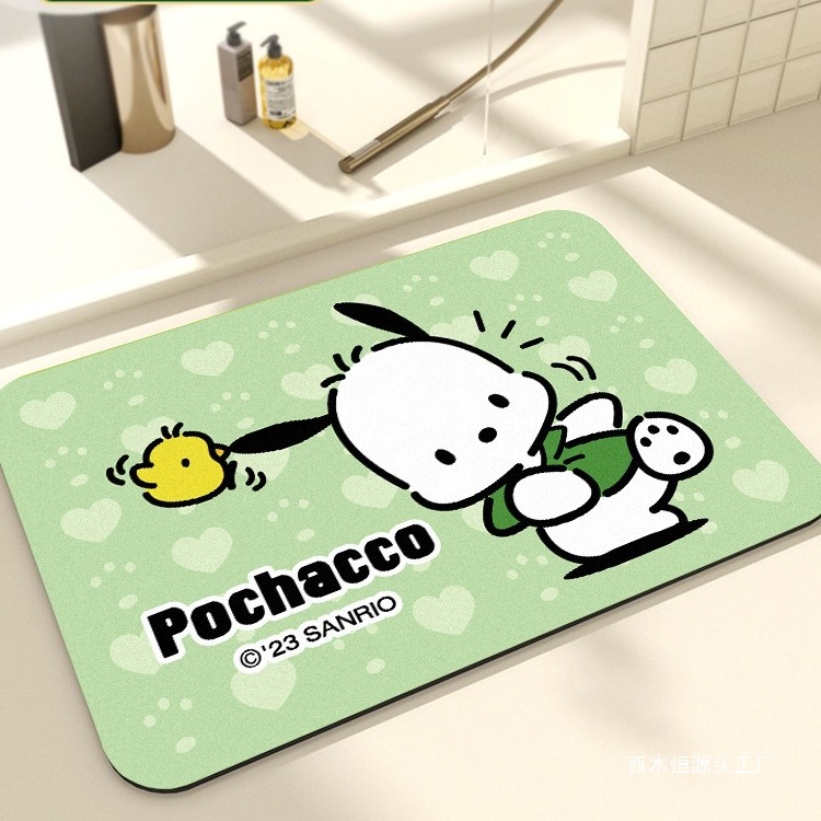 可爱硅藻泥速干软地垫浴室卫生间门口吸水防滑脚垫子洗手间地毯