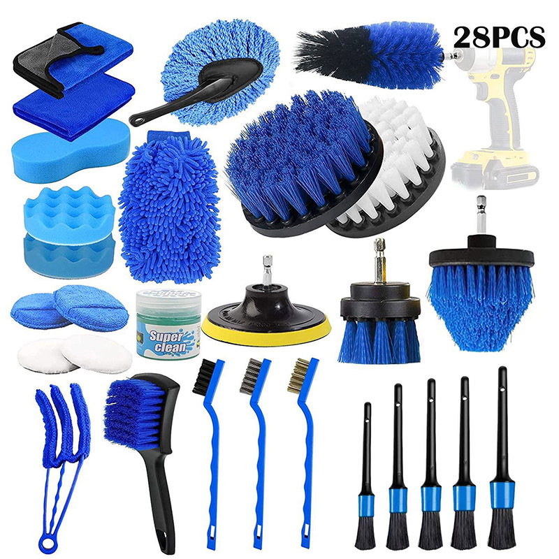 블루 카 브러시 28 키트 세트