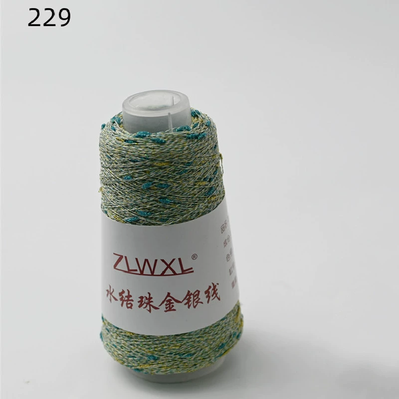 Woven silk threads handmade, 50 gram, gold and silver