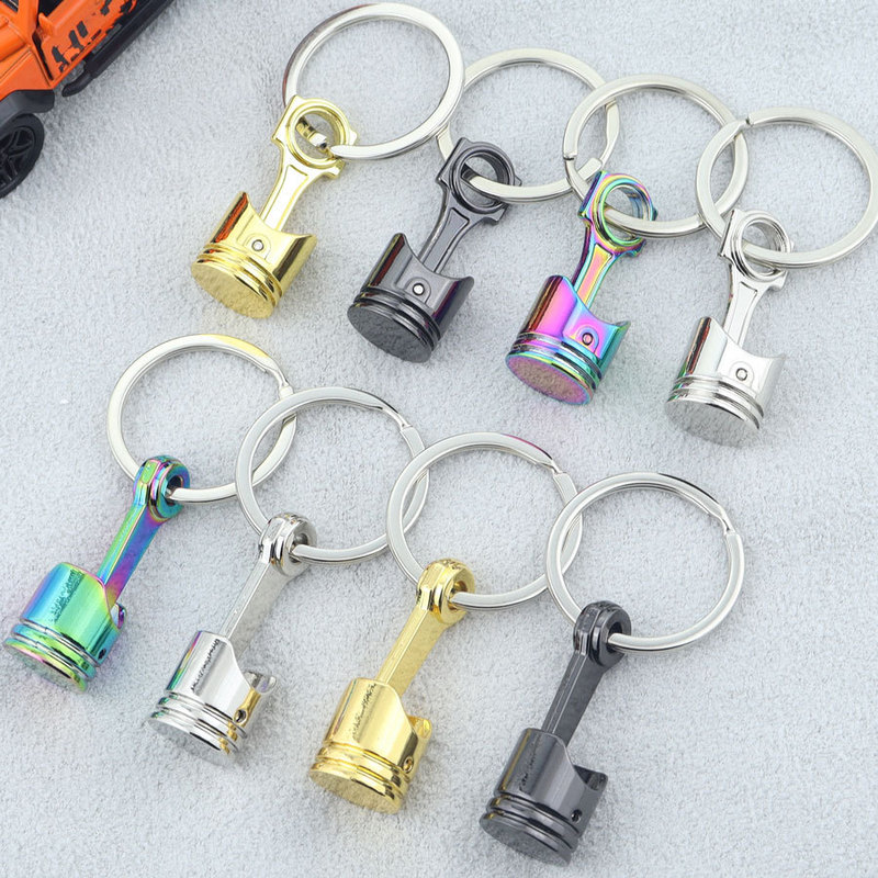 Factory In-Stock Car Modification Piston Keychain Metal Piston Keyring Personal Company Gift Pendant Wholesale Factory In-Stock Car Modification Piston Keychain Metal Piston Keyring Personal Company Gift Pendant Wholesale