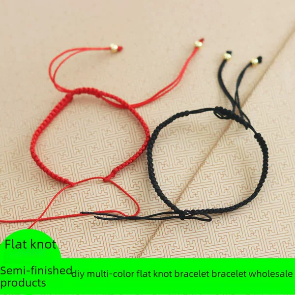 Handmade flat knot 100 family name bracelet semi-finished scenic spot best selling agate lettering ethnic children's hand rope