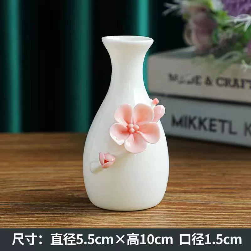 Handmade mini vase flower bottle flower ceramic ornaments dry flower inserting water -breed living room study frame desktop decoration