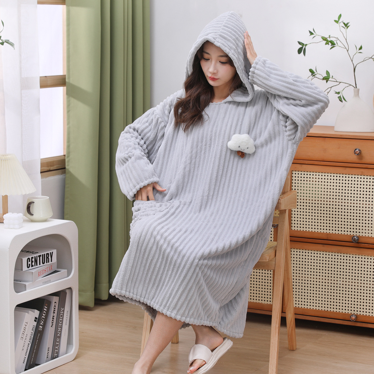 목욕 가운 흡수 클래스 고급 스타 호텔 목욕 가운 빠른 건조 성인 두꺼운 후드 수건 홈 옷
