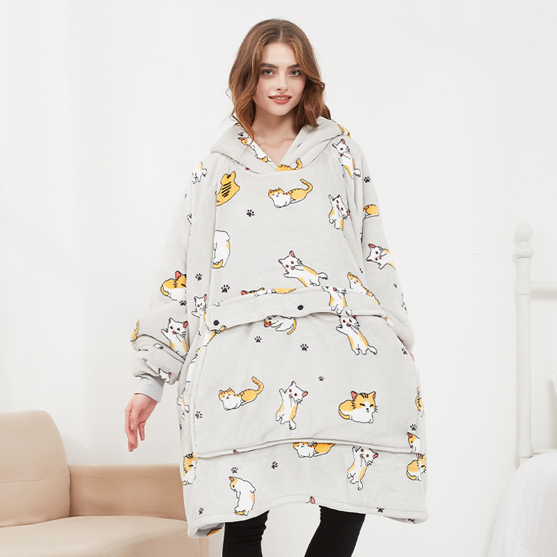 Manta perezosa con capucha con calefacción de tres zonas USB de Amazon