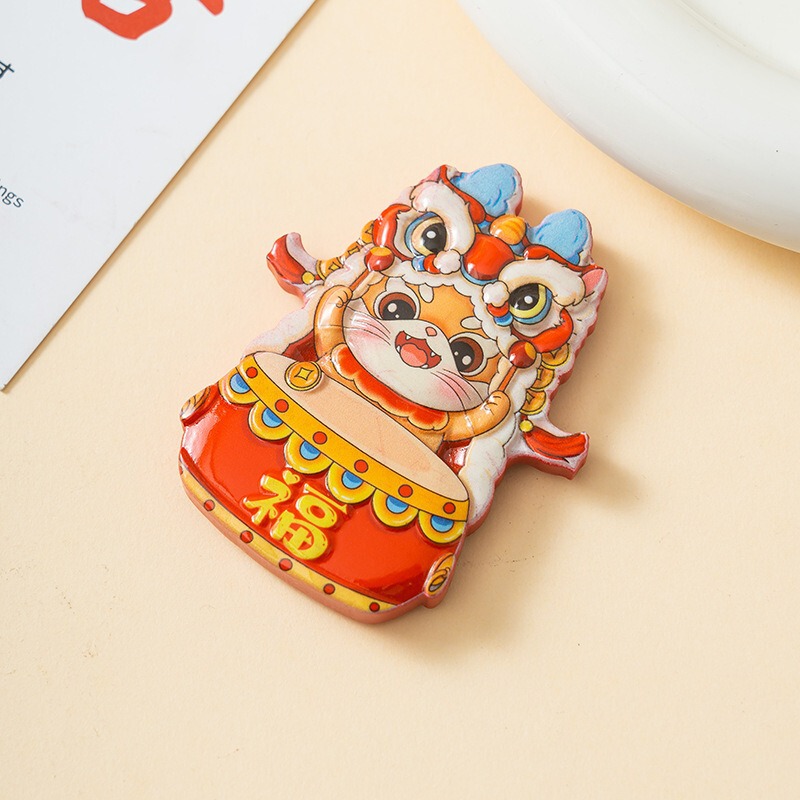 木製のアイデア五穀豊登冷蔵庫貼り国潮旅行記念工芸品中国風立体装飾マグネットステッカー|undefined