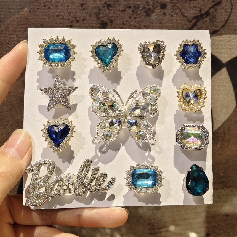 新しいレトロな下駄、花、パール、リボン、花、ダイヤモンドがちりばめられた、取り外し可能な下駄、花、靴のバックル|undefined